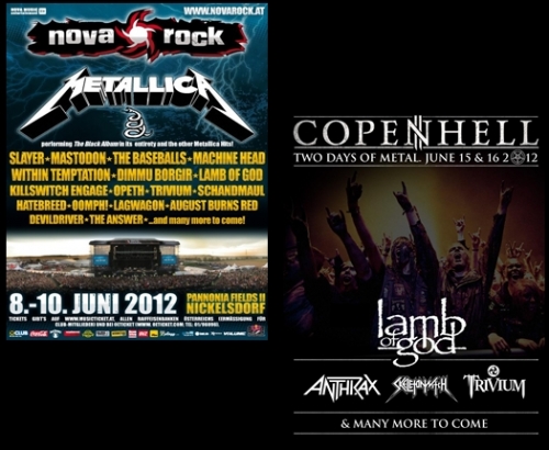 Trivium confirmado para NovaRock &amp; Copenhell 2012