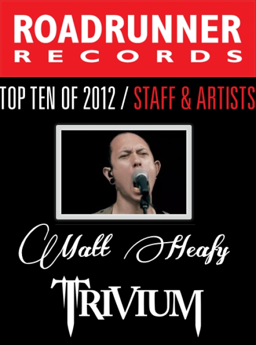 Top 10 de Álbumes del 2012 seleccionado por Matt Heafy