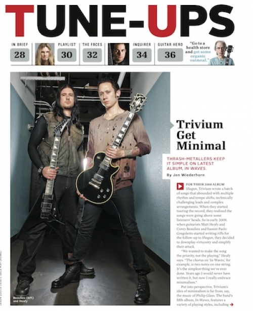 Trivium en Guitar World, anuncio del nuevo tour