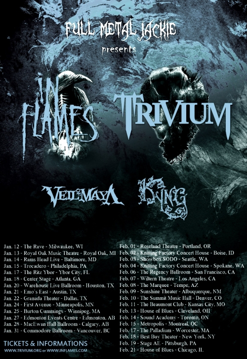 Preventa de Trivium - 31 fechas con In Flames
