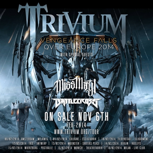 Trivium: Vengeance Falls Over Europe 2014 [anuncio de tour]