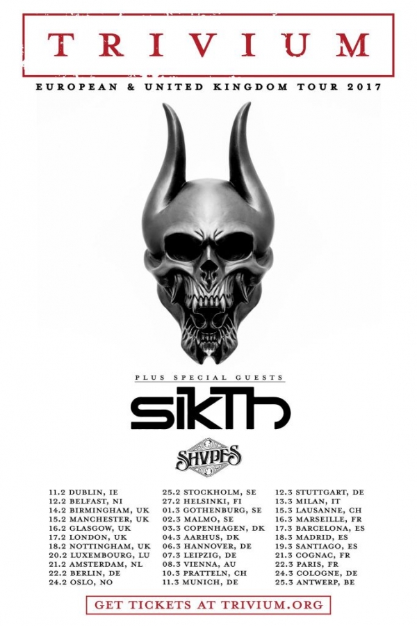 Trivium Anuncia Tour para el Reino Unido / Europa